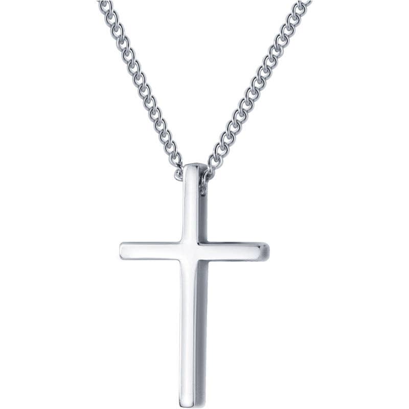 Dainty Cross Charm Pendant Necklace in 925 Sterling Silver