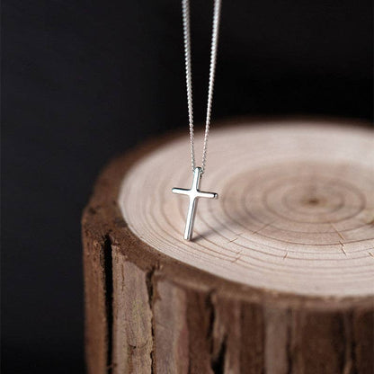 Dainty Cross Charm Pendant Necklace in 925 Sterling Silver