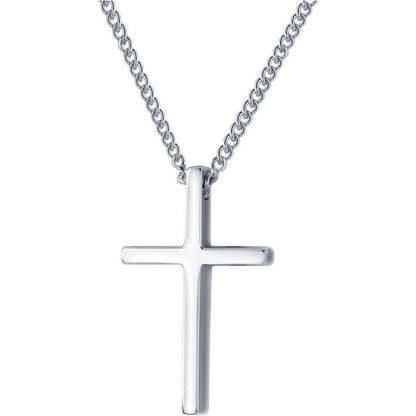 Dainty Cross Charm Pendant Necklace in 925 Sterling Silver
