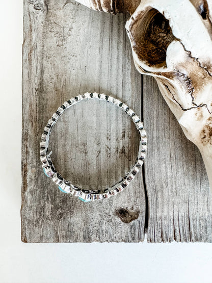 Western Hand Craft Multi Turquoise Stone Stretch Bracelet