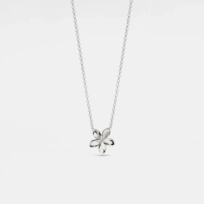 Dainty Cute Flower Pendant Necklace in 925 Sterling Silver